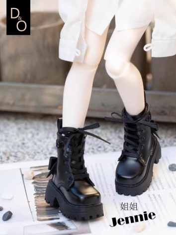 ドール用お靴 マーティンブーツ MSDサイズ人形用 ブラック 球体関節人形 BJD