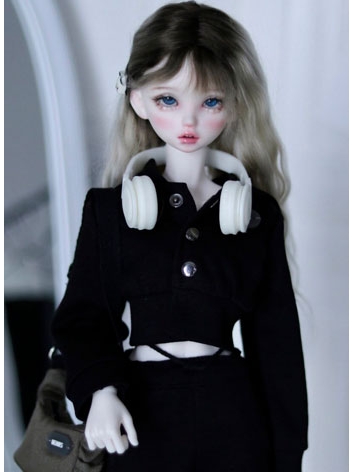 ドール用服 パーカー ブラック MSD/SD10女の子/POPO68/Loongsoul73cmサイズ人形用 BJD A491