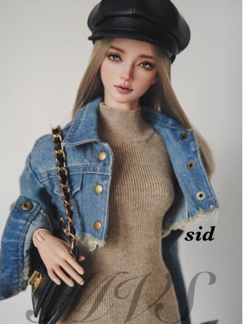 ドール用服 上着 コート ブルー 女の子用 SDサイズ人形用 球体関節人形