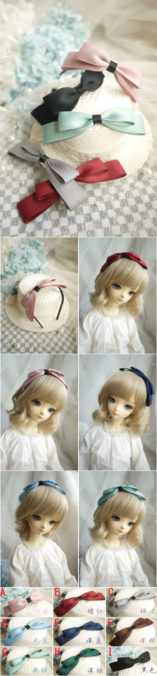 ドール用髪飾り　飾り物 SD/MSD/YSDサイズ人形用　ヘアピン