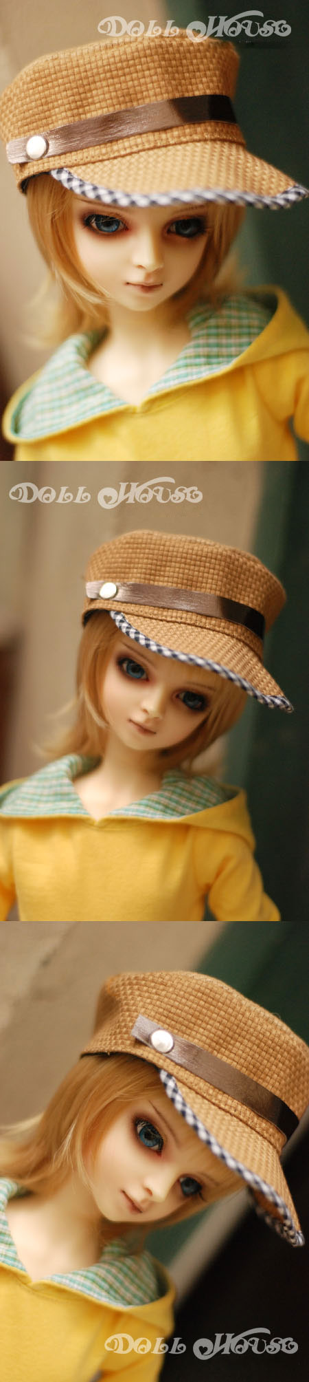 ドール用帽子 SDサイズ人形用　黄色