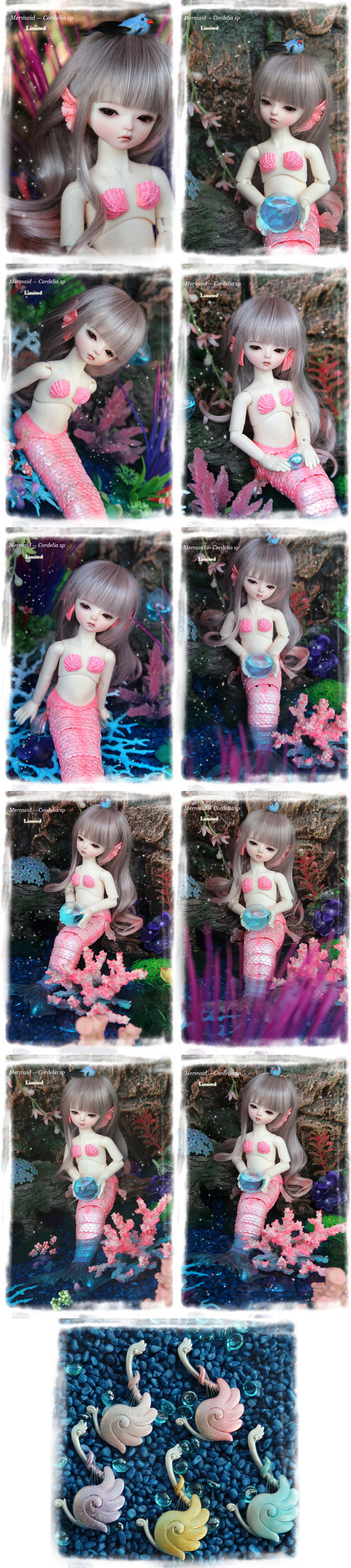 球体関節人形　BB人魚姫　 Mermaid-Cordelia