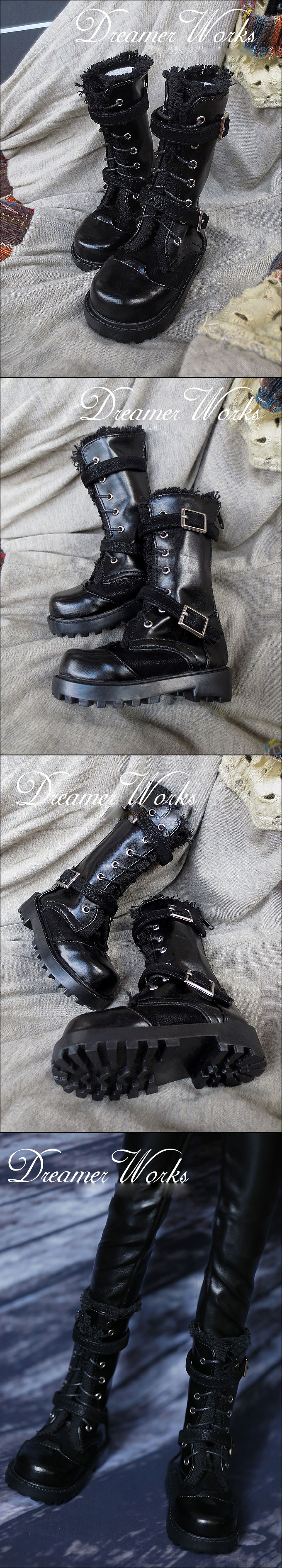 ドール靴 70cm/SD/MSDサイズ人形用 黒