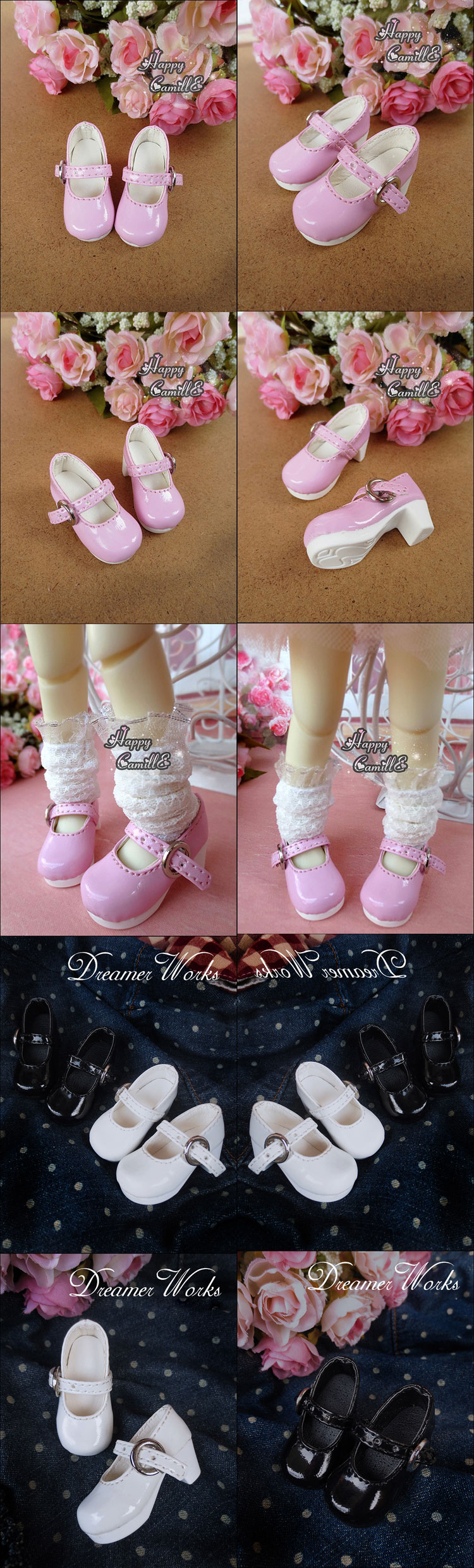 ドール靴 幼SDサイズ人形用  三色選択可能