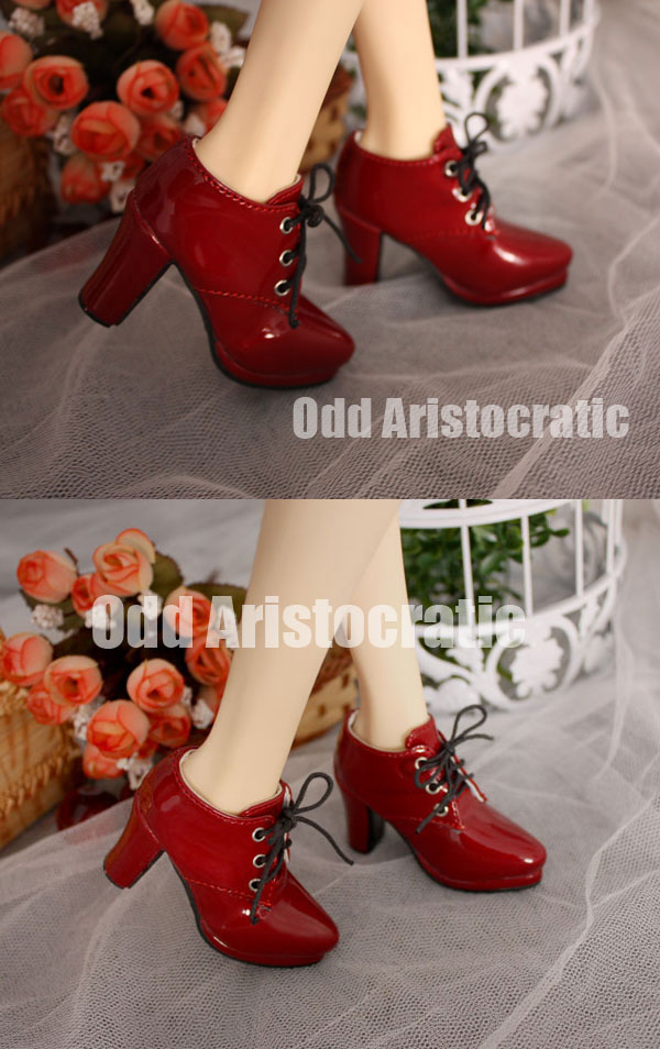 ドール靴 SD16サイズ人形用   赤色ハイヒール