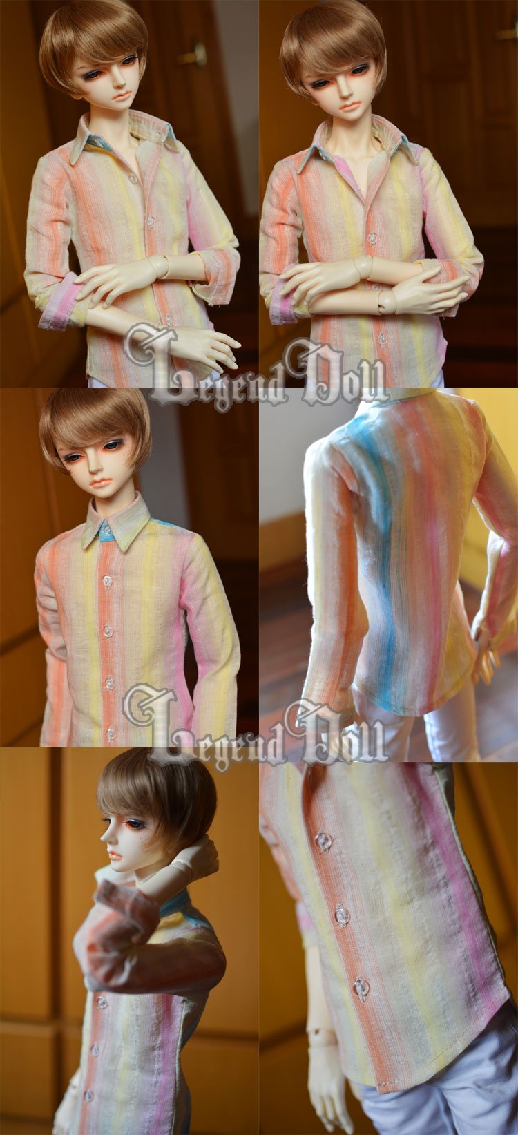 ドール服 70cm、SD、MSDサイズ人形衣装 A012 多色　シャツ