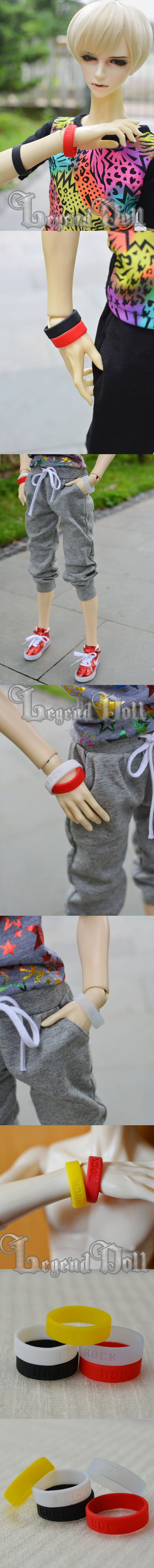 人形アイテム 70CM/SDサイズ人形用 シリコン腕輪 五色あり 