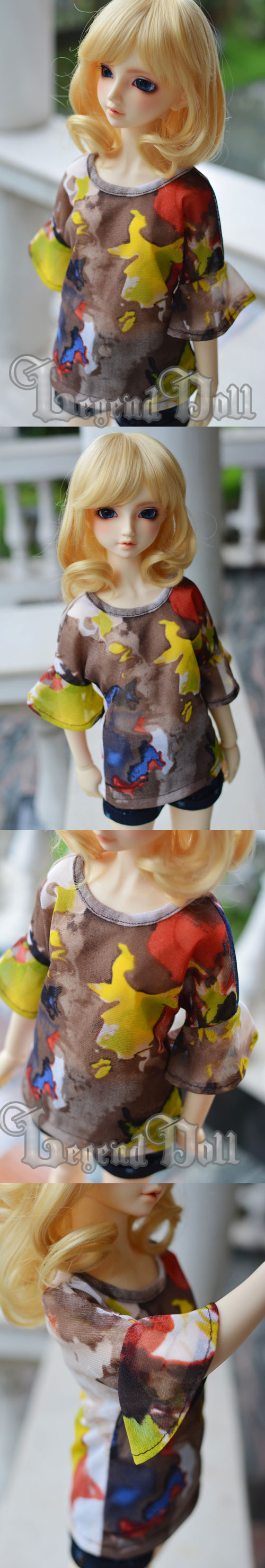 ドール服　70cm/SDサイズ人形用 A086 半透明な半袖Tシャツ　