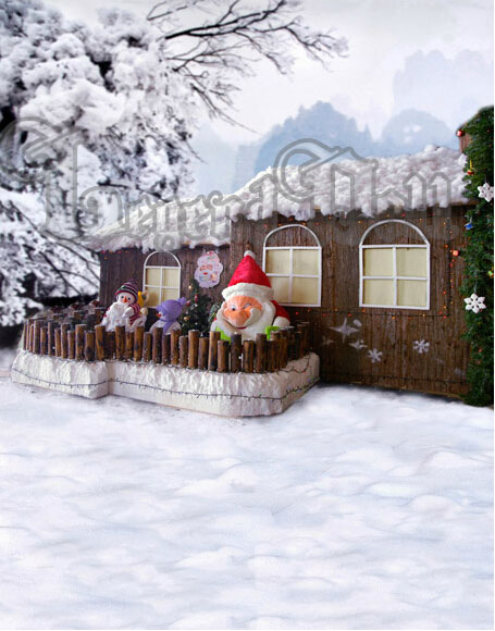 人形アイテム 人形用撮影背景の幕 y4060 クリスマス