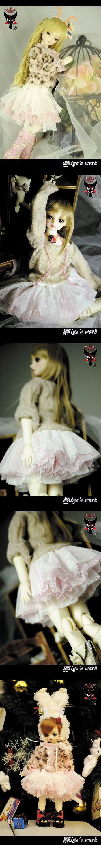 ドール服SD/MSD/BBサイズ人形用 ふわふわチュールスカート
