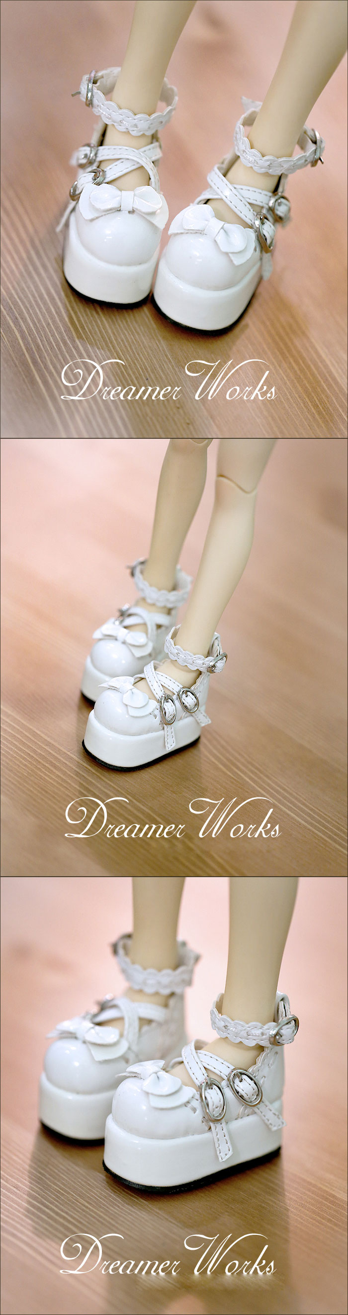 ドール靴 BJD SD/MSDサイズ人形用　白色