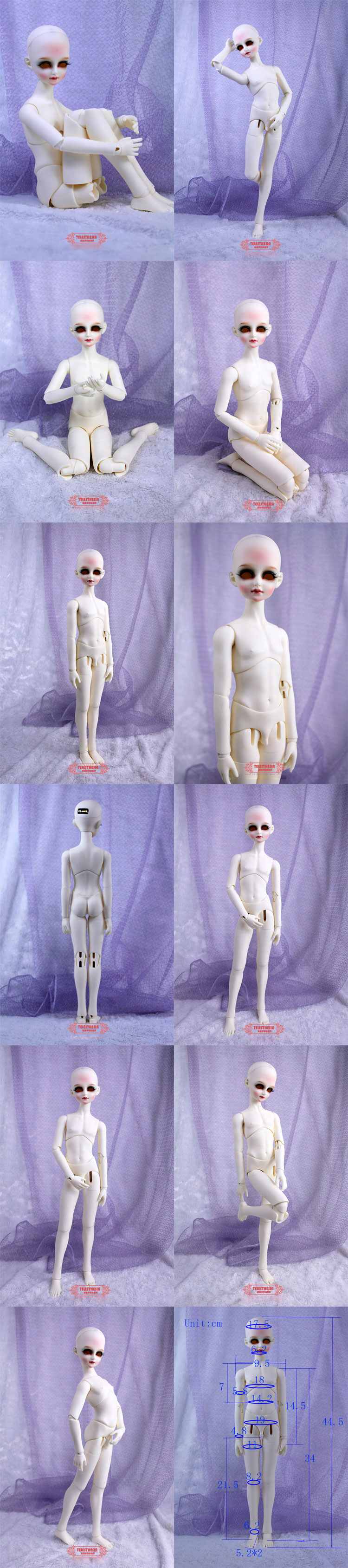 球体関節人形用ボディ 　男　42cm Mini boy　body