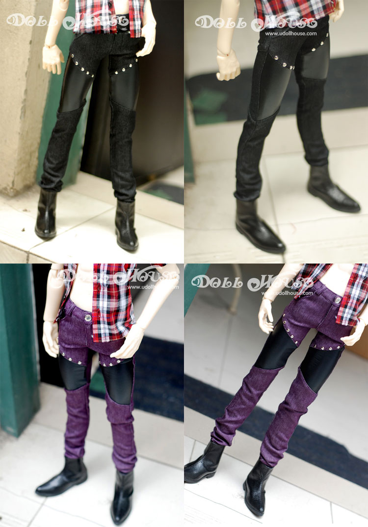 ドール衣装 70cm/SD/MSDサイズ人形用　ズボン　黒色/紫色あり