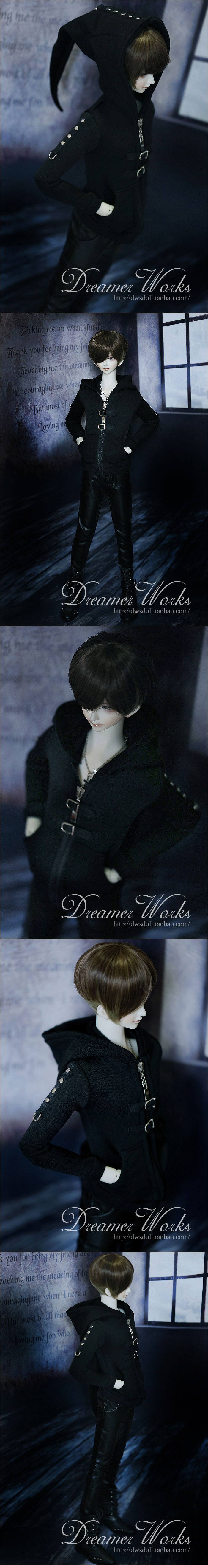 ドール服　70cm/SD/MSD人形用　上着　黒色