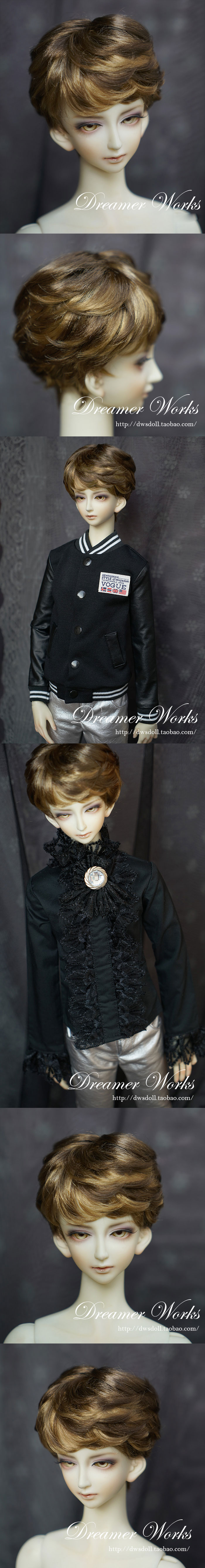 ドール用ウィッグ SD/MSD/YSDサイズ人形用ウィッグ ブラウン色　ショート髪