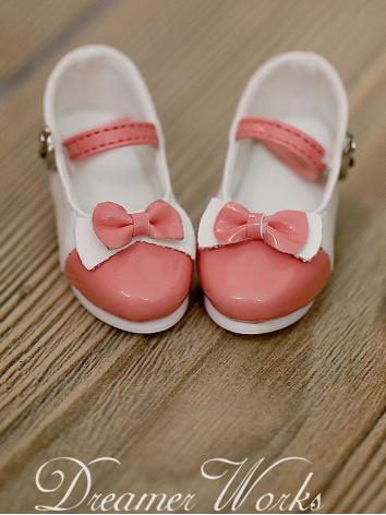 ドール靴 BJD SD/MSDサイズ人形用　蝶結び付き　黒色/白色/ブラウン色/ピンク色/バラ色あり