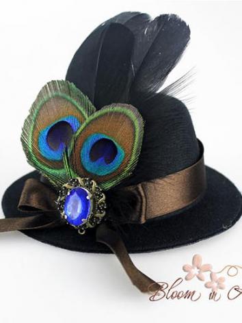 ドール用帽子 飾り物 70cm/SDサイズ人形通用 黒