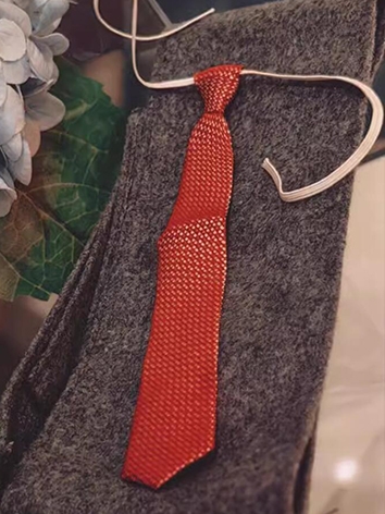 BJDドール用 ネクタイ 赤色 68cm以上サイズ通用