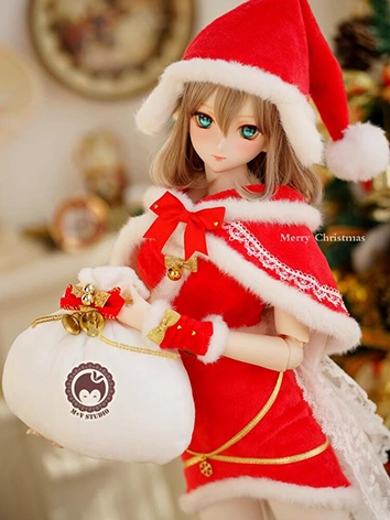 ドール用服 クリスマス 赤色 女の子用 MSD/MDD...