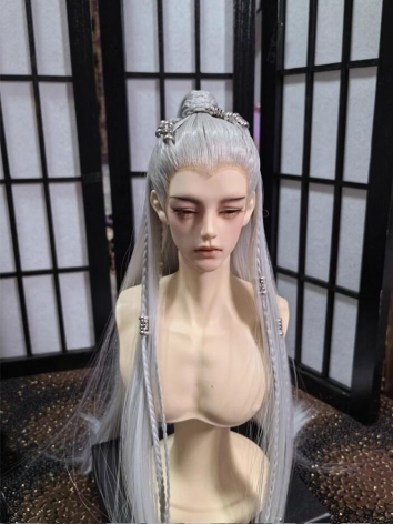 ドール用 SDサイズ人形用 古代風スタイルウィッグ グレー BJD 20240519S-01