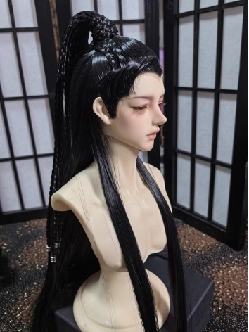 ドール用 SDサイズ人形用 古代風スタイルウィッグ ブラック BJD 20240519S-02