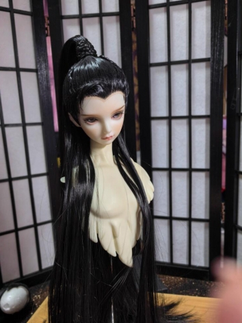 ドール用 SDサイズ人形用 古代風スタイルウィッグ ブラック BJD 20240519X02