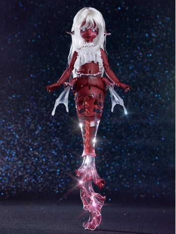 ドール フルセット Bone Mermaid - Liliya レッド肌 42cm 女の子 BJDDOLL