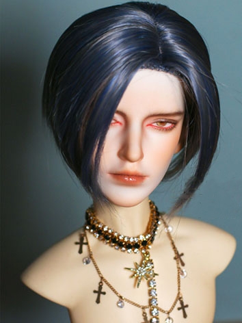 ドール用ウィッグ ブラック ワインレッド ブルー グレー SD/小顔SD/MSDサイズ人形用 BJD