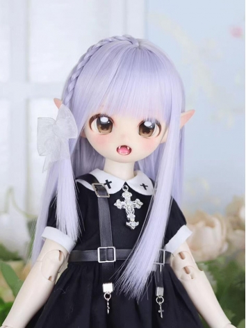 ドール用ウィッグ ライトパープル/パープル MSD/SDサイズ人形用 高温糸 BJD DOLL