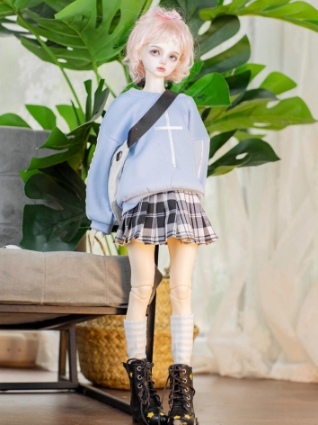 ドール用服 パーカー ブルー MSD/SD/ID75/オーダー製作 球体関節人形用 BJDDOLL