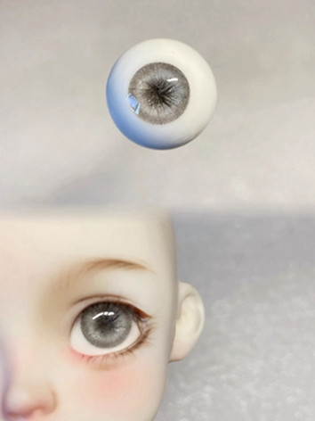 ドール用アイ 石膏＋樹脂アイ グレー 10mm/12mm/14mm/16mm/18mmサイズ BJD