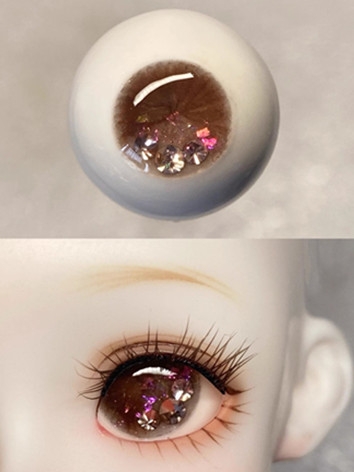 ドール用アイ 石膏＋樹脂アイ ブラウン系 12mm/14mm/16mm/18mmサイズ BJD