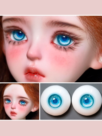 ドール用アイ 樹脂＋石膏アイ【五条悟シリーズ】ブルー 10mm/12mm/14mm/16mm/18mm BJD