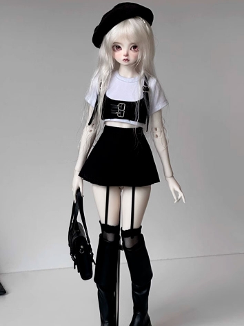 ドール用服 衣装セット ブラック 女の子用 MSDサイズ人形用 BJD