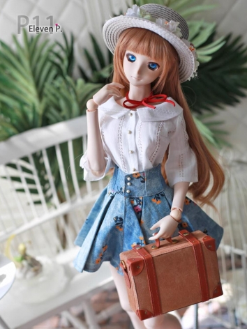 ドール用洋服セット ホワイト ブルー 女の子用 SD/SDGR/DDサイズ人形通用 球体関節人形 BJD