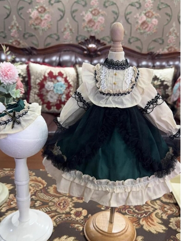 ドール用服 洋服 ワンピース グリーン 女の子用 15cm/20cm/40cm/Blythe/YOSD/MSD/SDサイズ人形用