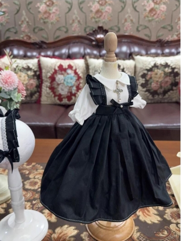 ドール用服 洋服 ワンピース ブラック 女の子用 15cm/20cm/40cm/Blythe/YOSD/MSD/SDサイズ人形用