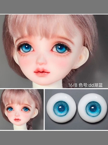 ドール用アイ 樹脂＋石膏アイ ブルー 8mm/10mm/12mm/14mm/16mm/18mm BJD用【DDシリーズ】