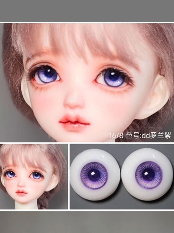 ドール用アイ 樹脂＋石膏アイ パープル 8mm/10mm/12mm/14mm/16mm/18mm BJD用【DDシリーズ】