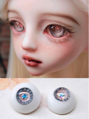 ドール用アイ 石膏アイ シルバー 10mm/12mm/14mm/16mm/18mmサイズ BJD【花花眼】