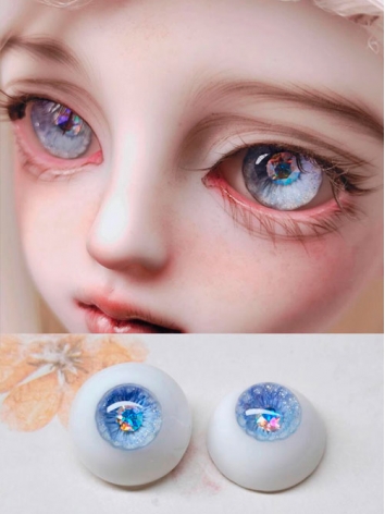 ドール用アイ 石膏アイ ブルー 10mm/12mm/14mm/16mm/18mmサイズ BJD【花花眼】