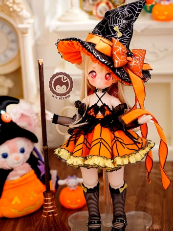 ドール用服 ハロウィン服 オレンジ パープル MSD/...