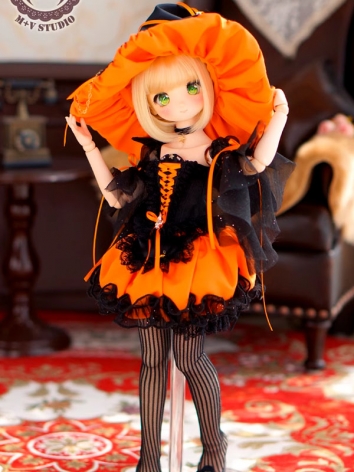 期間限定 11月28日まで ドール用服 ハロウィン服 ブラック+イェロー MDD(S胸)サイズ人形用 星耀轨迹