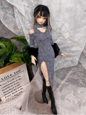 ドール用服 ドレス セーター グレー 女の子用 MSD/SD/SD16サイズ 球体関節人形用 BJDDOLL