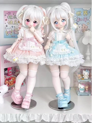 ドール用服 Lolita 太いMSD/通常MSDサイズ 女の子用 ブルー ピンク 球体関節人形 BJDDOLL